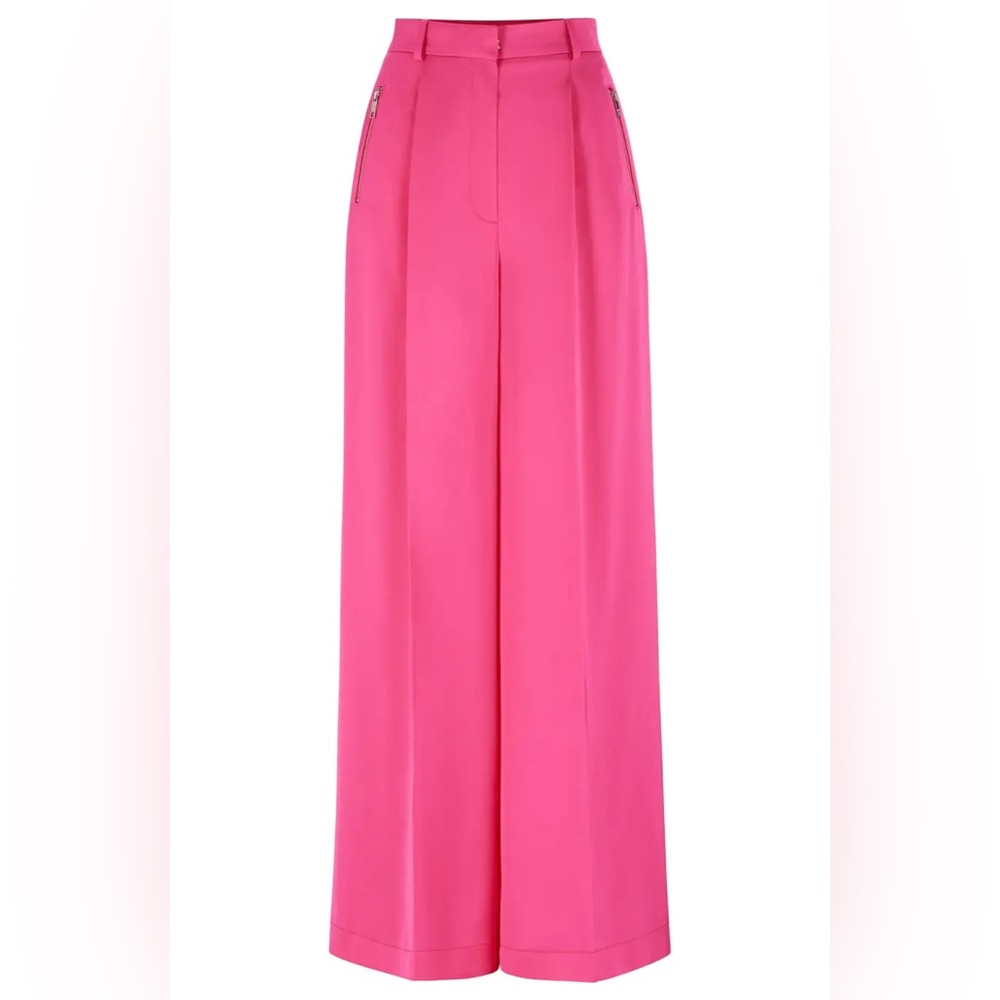 Boss x Alica Schmidt wide leg pants in pink size 0 women’s - Picture 2 of 10